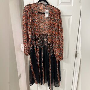Brand New Torrid Flower Printed Kimono